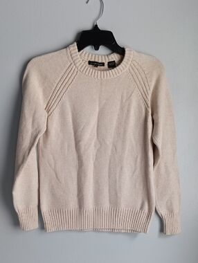 Jeanne Pierre Cotton Crewneck Sweater Color Oatmeal